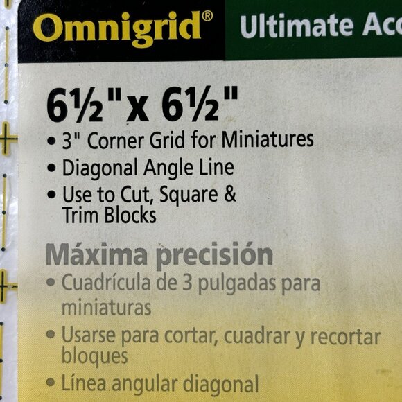 Prym Omnigrid 6.5 x 6.5” Clear Acrylic ruler NWT NOS - Picture 3 of 5